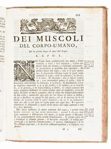 [Medicina/Anatomia] Pascoli, Alessandro : Il corpo umano… si descrivono in Compendio tutti gli organi suoi, e i loro principali uffizi... In Venezia, presso Andrea Poletti, 1750  - Asta Libri Rari & Manoscritti del XVI Secolo - Associazione Nazionale - Case d'Asta italiane