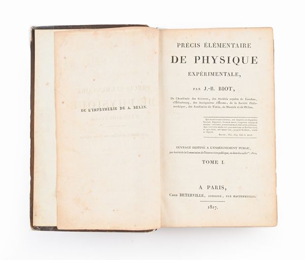 J.B. Biot - Precis Elementaire de Physique Experimentale  - Asta Libri Antichi e Stampe - Associazione Nazionale - Case d'Asta italiane