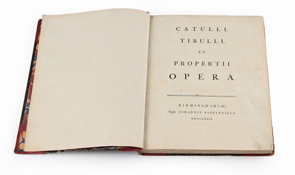 Catulli, Tibulli et Propertii Opera  - Asta Libri Antichi e Stampe - Associazione Nazionale - Case d'Asta italiane