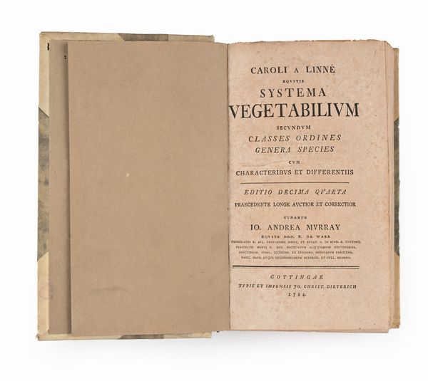 Caroli A Linné Equitis - Systema Vegetabilium secundum classes ordines genera species cum Characteribus et differentiis Editio decima quarta  - Asta Libri Antichi e Stampe - Associazione Nazionale - Case d'Asta italiane