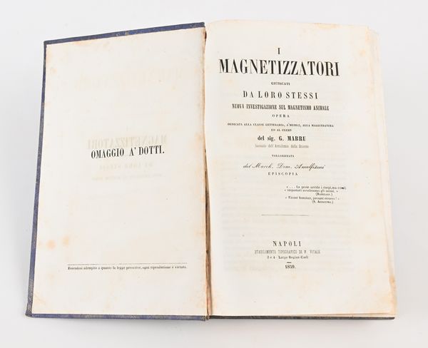 Lotto di 2 libri sul Magnetismo: Francesco Guidi - Trattato teorico pratico di magnetismo animale considerato sotto il punto di vista fisiologico e psicologico con note illustrative e appendice  - Asta Libri Antichi e Stampe - Associazione Nazionale - Case d'Asta italiane