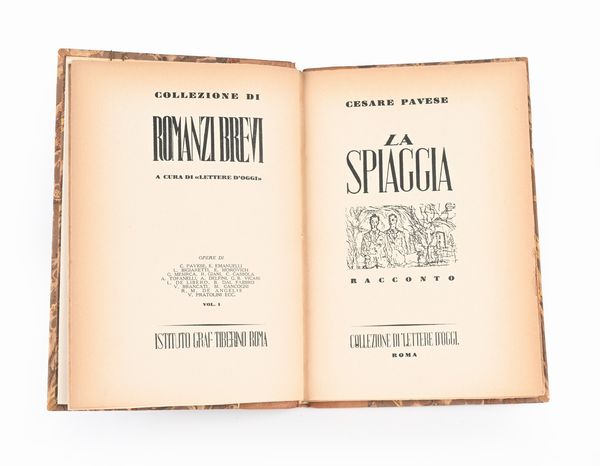 Pavese - La spiaggia - Collezione di lettere d'oggi, 1942  - Asta Libri Antichi e Stampe - Associazione Nazionale - Case d'Asta italiane