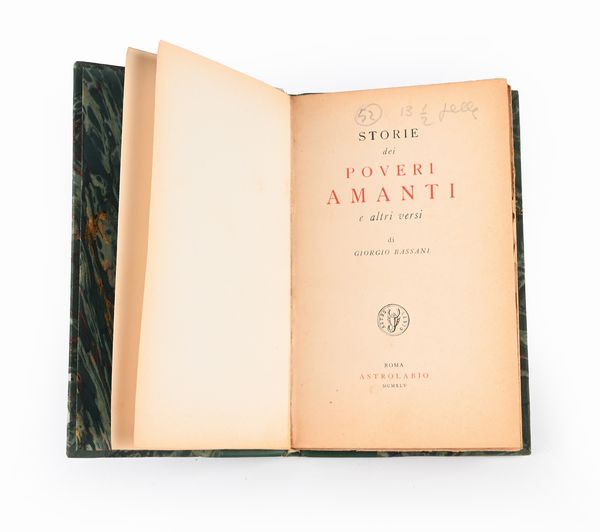 Giorgio Bassani - Storie di Poveri amanti - Astrolabio, 1945  - Asta Libri Antichi e Stampe - Associazione Nazionale - Case d'Asta italiane