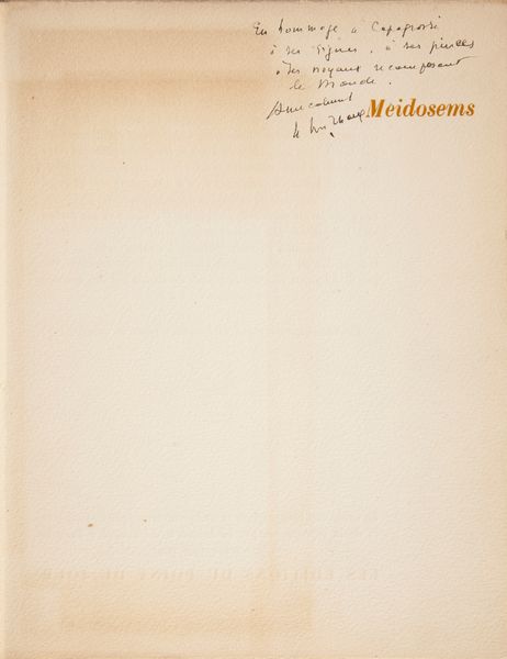 HENRI MICHAUX : Henri Michaux - Meidosems  - Asta Libri Antichi e Stampe - Associazione Nazionale - Case d'Asta italiane