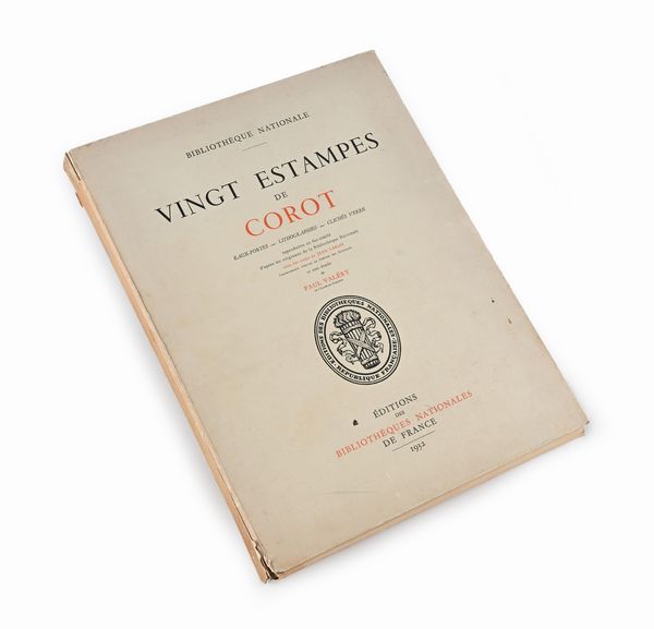 Vingt estampes de Corot. Eaux-fortes - Lithographies - Clichés verre. Reproduites en fac-similé d'après les originaux de la Bibliothèque Nationale. Avec des notes de Jean Laran Conservateur Adjoint au Cabinet des Estampes et une étude de Paul Valery  - Asta Libri Antichi e Stampe - Associazione Nazionale - Case d'Asta italiane