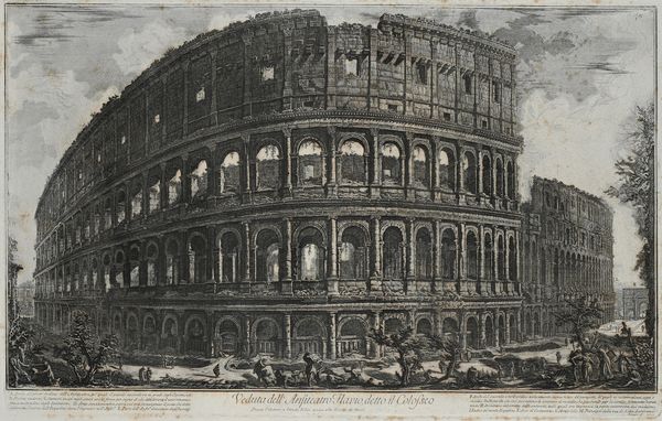 Ristampa della Veduta del Colosseo  - Asta Libri Antichi e Stampe - Associazione Nazionale - Case d'Asta italiane