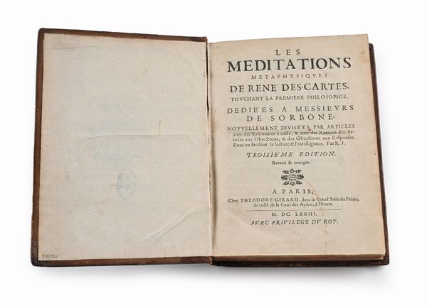 Les Meditations Metaphysiques de René Descartes  - Asta Libri Antichi e Stampe - Associazione Nazionale - Case d'Asta italiane