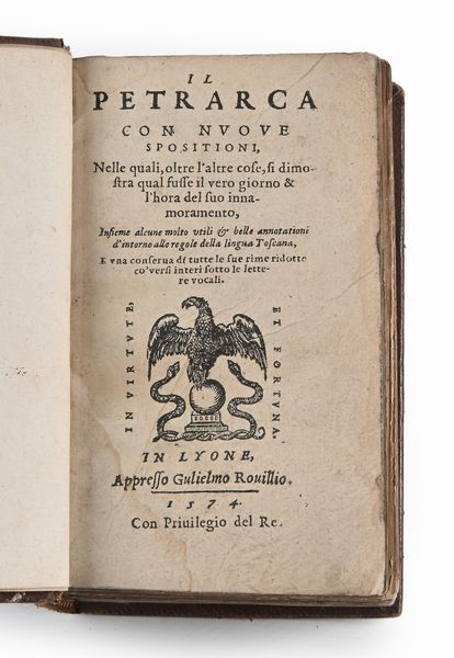 Il Petrarca con Nuove Spositioni segue Tavola di tutte le Rime  - Asta Libri Antichi e Stampe - Associazione Nazionale - Case d'Asta italiane