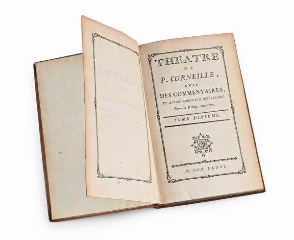 Théatre de P. Corneille, avec des commentaries, et autres morceaux intéressans. Nouvelle édition, augmentée  - Asta Libri Antichi e Stampe - Associazione Nazionale - Case d'Asta italiane