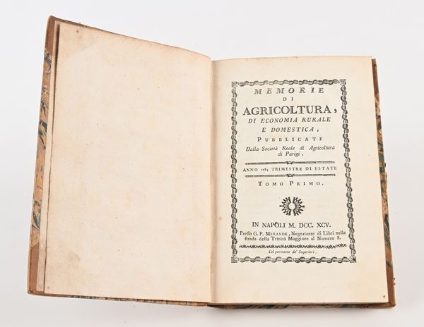 Memorie di agricoltura ed economia rurale e domestica pubblicate dalla Società Reale di Agricoltura di Parigi, Volumi 1-14  - Asta Libri Antichi e Stampe - Associazione Nazionale - Case d'Asta italiane