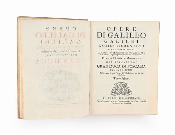 Opere di Galileo Galilei  - Asta Libri Antichi e Stampe - Associazione Nazionale - Case d'Asta italiane