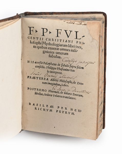 F.P. Fulgentii Christiani Philosophi  - Asta Libri Antichi e Stampe - Associazione Nazionale - Case d'Asta italiane