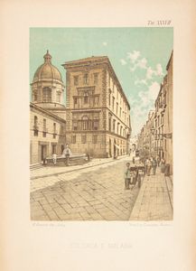 Napoli antica illustrata da 118 cromo-litografie col testo del Chiarissimo Prof. Raffaele D'Ambra e corredata della pianta topografica della città nel suo antico stato e le modifiche apportatevi dal piano di risanamento, incoraggiata ed accettata da S.M. il Re Umberto I .Principe di Napoli.  - Asta Libri Antichi e Stampe - Associazione Nazionale - Case d'Asta italiane