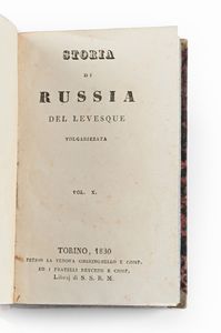 Storia di Russia del Levesque Volgarizzata  - Asta Libri Antichi e Stampe - Associazione Nazionale - Case d'Asta italiane