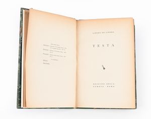 Libero De Libero - Testa - Edizioni della Cometa, 1938  - Asta Libri Antichi e Stampe - Associazione Nazionale - Case d'Asta italiane