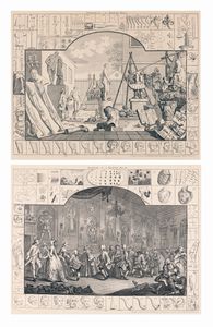 WILLIAM HOGARTH - Analysis of beauty - Plate I / Plate II