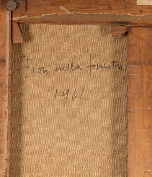 Giuseppe Ajmone : Fiori sulla finestra  - Asta Arte Moderna e Contemporanea - Associazione Nazionale - Case d'Asta italiane