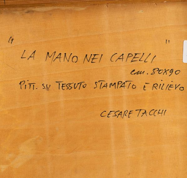 CESARE TACCHI : La mano nei capelli  - Asta Arte Moderna e Contemporanea - Associazione Nazionale - Case d'Asta italiane