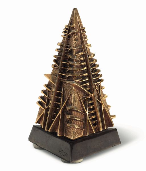 Arnaldo Pomodoro : Piramide per Banca Nazionale del Lavoro  - Asta Arte Moderna e Contemporanea - Associazione Nazionale - Case d'Asta italiane