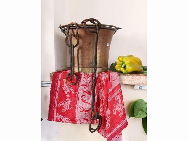 Paiolo d'epoca in rame  - Asta D�ballage. Occasioni in asta - Associazione Nazionale - Case d'Asta italiane