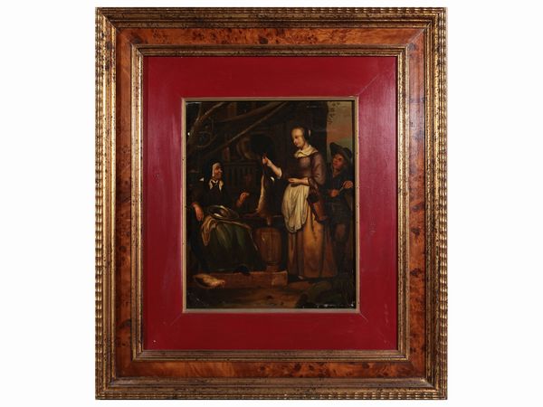 Da Gabriel Metsu : Venditrice di pollame  - Asta D�ballage. Occasioni in asta - Associazione Nazionale - Case d'Asta italiane