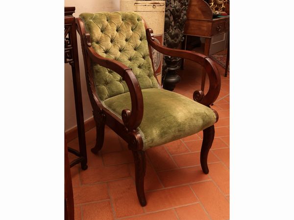 Coppia di poltroncine in mogano  - Asta D�ballage. Occasioni in asta - Associazione Nazionale - Case d'Asta italiane