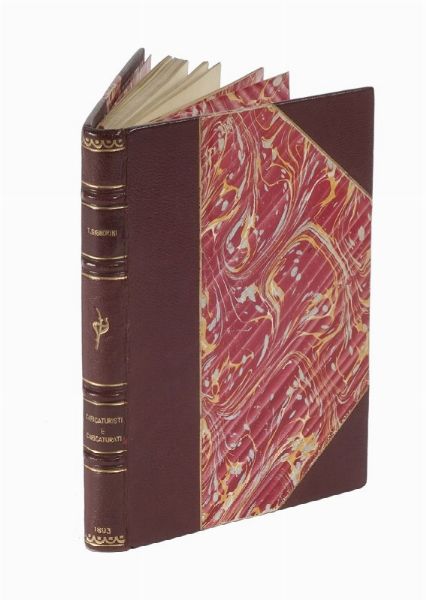 Telemaco Signorini : Caricaturisti e caricaturati al Caff� Michelangiolo.  - Asta Libri, Autografi e Manoscritti - Associazione Nazionale - Case d'Asta italiane