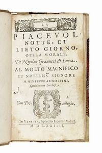 NICCOLÒ GRANUCCI - La piacevol notte, et lieto giorno, opera morale...