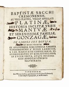 PETER LAMBECK - Historia inclytae urbis Mantuae et serenissimae familiae, Gonzagae, in libros sex divisà