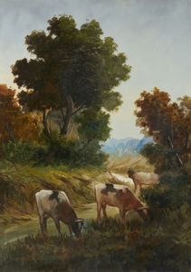 SARTORI CARLO (1921 - 2010) - ANIMALI AL PASCOLO