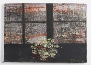 BANCHIERI GIUSEPPE (1927 - 1994) - FIORI E FINESTRA