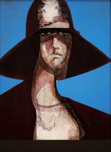 RAPISARDI ALFIO (1929 - 2018) - DONNA CON CAPPELLO