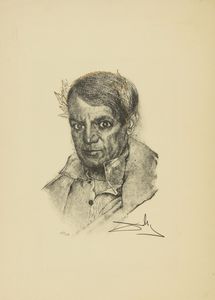 DALI' SALVADOR (1904 - 1989) - PORTRAIT OF PICASSO