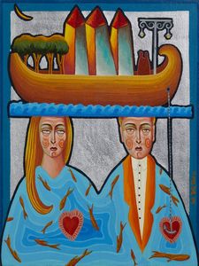 DALL'OLIO LUCA (n. 1958) - VI E' UN'ACQUA CHIARA CHE ACCENDE IL CALORE DEL SESSO
