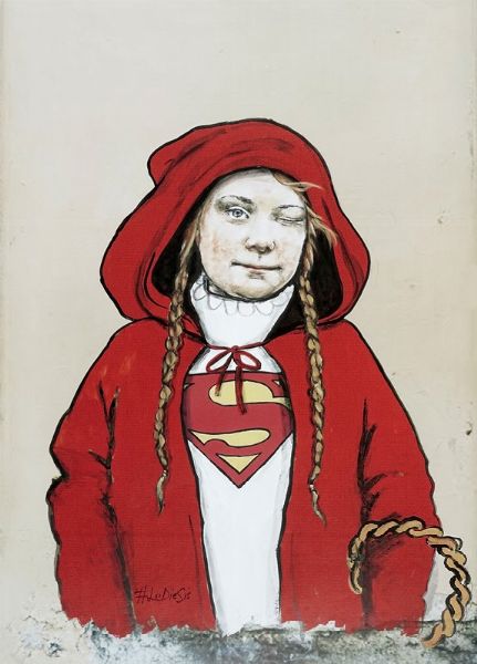 LEDIESIS : (Super)Greta Thunberg.  - Asta Arte Antica, Moderna e Contemporanea - Associazione Nazionale - Case d'Asta italiane