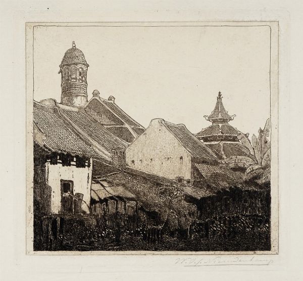 WIJNAND OTTO JAN NIEUWENKAMP : Lotto composto di 2 incisioni.  - Asta Arte Antica, Moderna e Contemporanea - Associazione Nazionale - Case d'Asta italiane