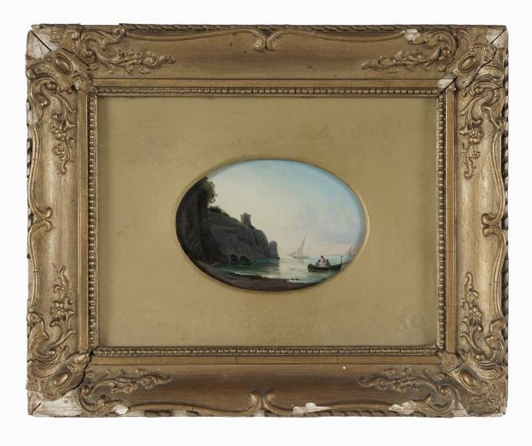 Giacinto Gigante : La Baia di Napoli.  - Asta Arte Antica, Moderna e Contemporanea - Associazione Nazionale - Case d'Asta italiane