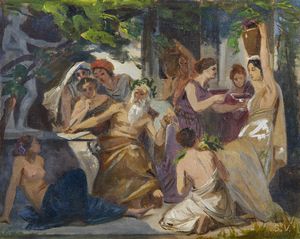 VANNUTELLI SCIPIONE (1834 - 1894) - Bozzetto per scena mitologica