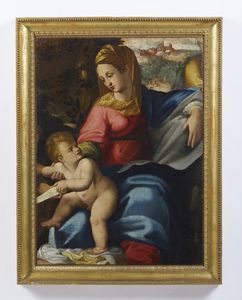 ARTISTA TOSCANO DEL XVI SECOLO - Madonna col Bambino