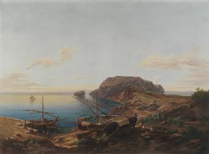 DONNINI EMILIO (1809 - 1886) - Attribuito a. Marina dell'Elba