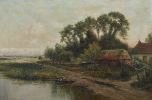SHERRIN DANIEL (1868 - 1940) - Paesaggio nel Surrey