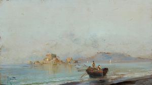 RICCIARDI OSCAR (1864 - 1935) - Attribuito a. Lo Scoglio di Rovigliano