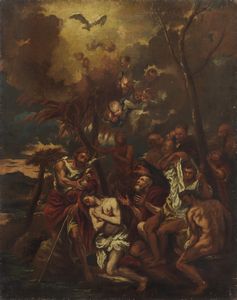 ARTISTA ITALIANO DEL XVII SECOLO - Battesimo di Cristo