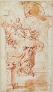 MAGNASCO ALESSANDRO (1667 - 1749) - San Filippo Neri e la visione della Vergine