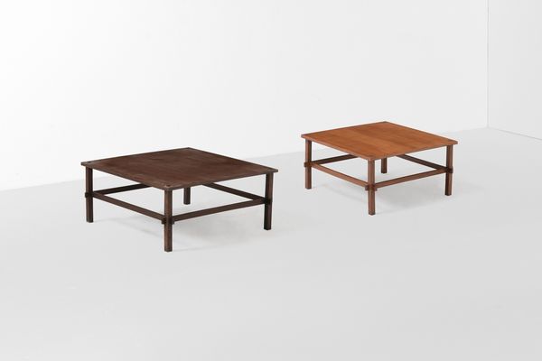 GIANFRANCO FRATTINI : Due tavoli bassi mod. 740  - Asta Design Lab - Associazione Nazionale - Case d'Asta italiane