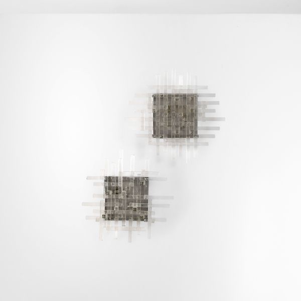 POLIARTE : Due lampade da parete<BR>  - Asta Design Lab - Associazione Nazionale - Case d'Asta italiane