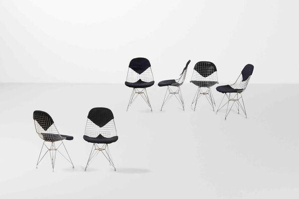 Charles & Ray Eames : Sei sedie mod. DKR-2  - Asta Design Lab - Associazione Nazionale - Case d'Asta italiane