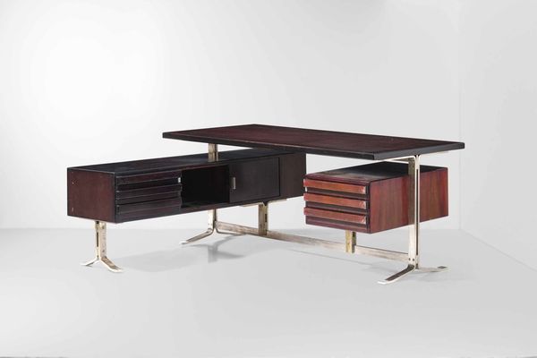 FORMANOVA : Scrivania con cassettiera  - Asta Design Lab - Associazione Nazionale - Case d'Asta italiane
