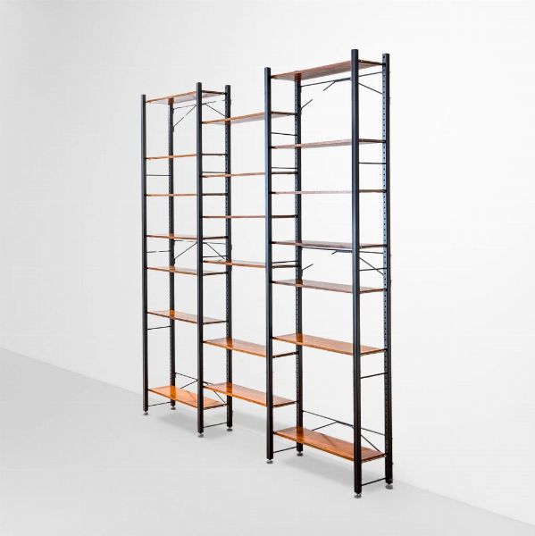 Franco Campo e Carlo Graffi : Libreria a tre campate  - Asta Design Lab - Associazione Nazionale - Case d'Asta italiane
