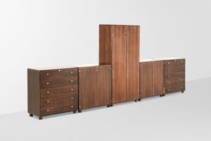 AFRA E TOBIA SCARPA : Cinque mobili contenitori della serie Torcello.  - Asta Design Lab - Associazione Nazionale - Case d'Asta italiane